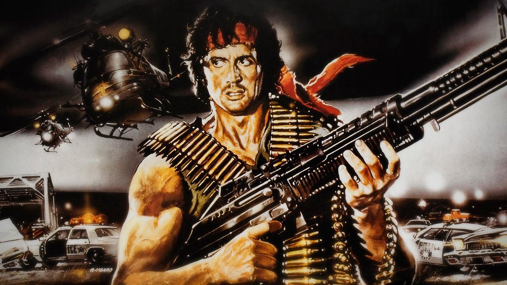 Rambo armed and dangerous