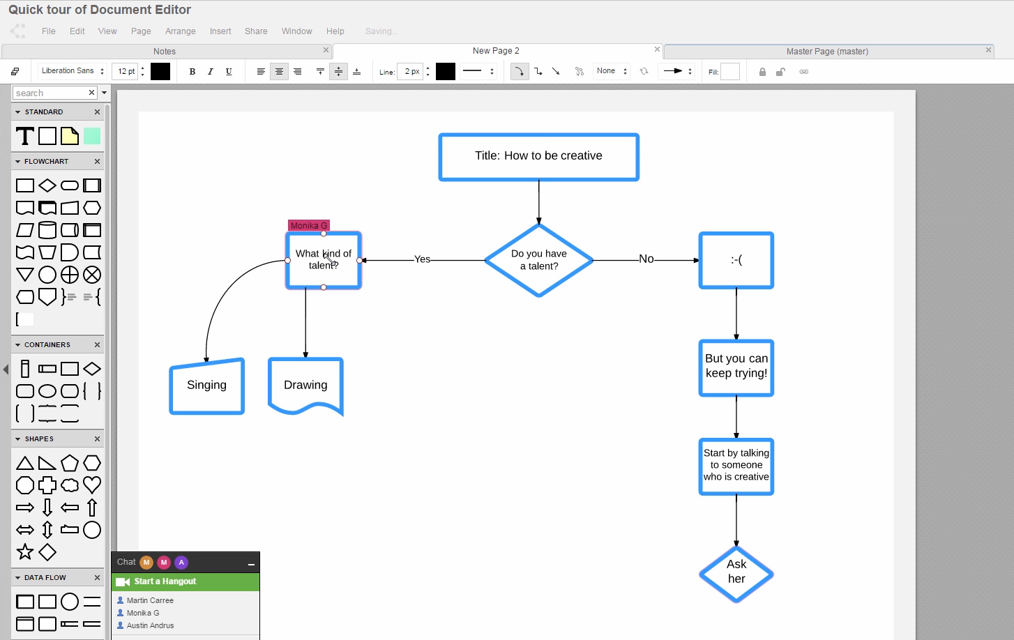 Real-time collaboration in Lucidchart