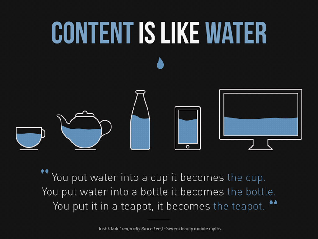 Content is like water...